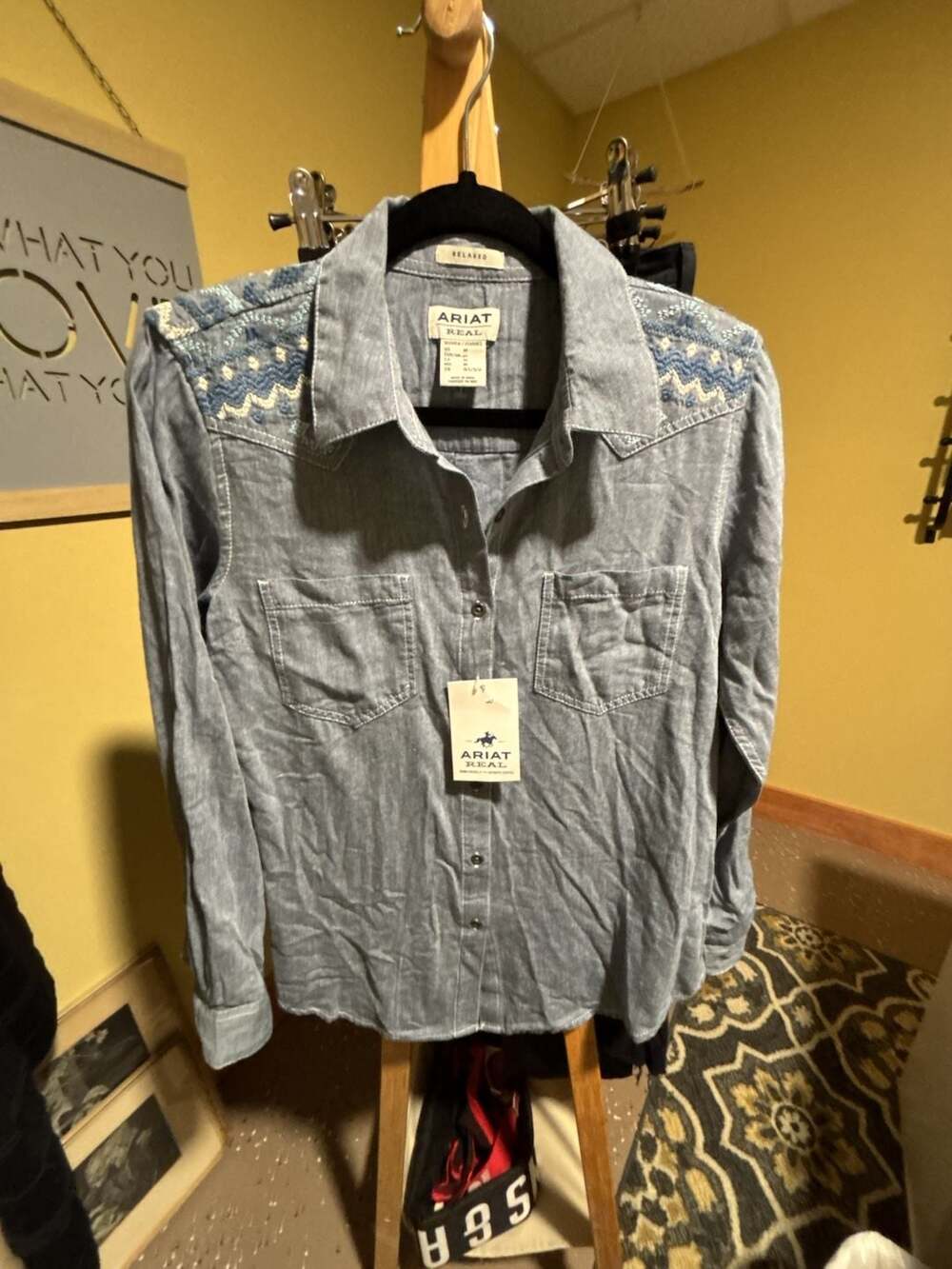 Ariat R.E.A.L. Billie Jean Cassidy Embroidered Chambray Shirt